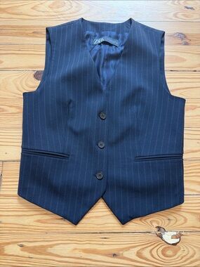Zara Women’s Dark Navy Pinstripe Suit Waistcoat